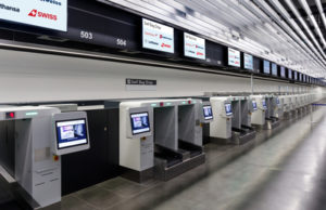 Automatisierte Gepäckaufgabe am Flughafen Zürich