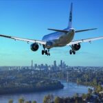 Flugzeug im Landeanflug